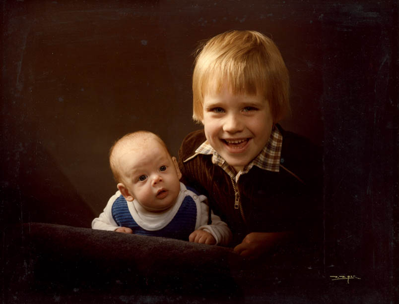 Bjorn and Patrick, the children of Hennie and Ine. The youngest named after the tennis player Björn (with Umlaut) Borg and the oldest after Patrick Sercu