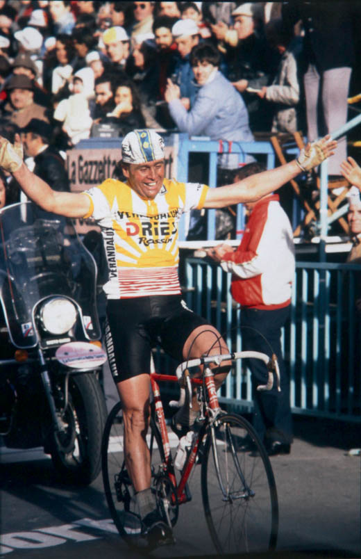 The fourth of the five Monuments is in: on the Via Roma, Hennie Kuiper wins the Primavera, Milan-Sanremo in 1985